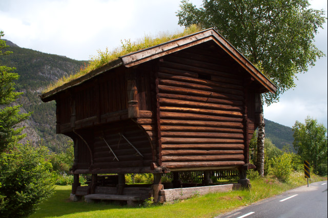 typisch norwegische Scheune